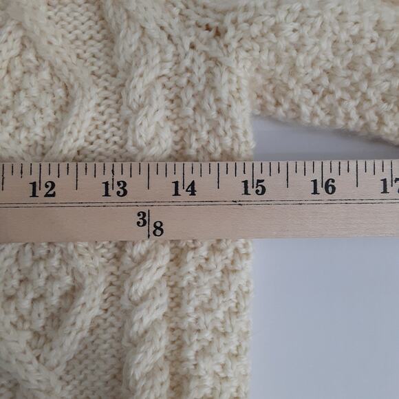 Vintage Cardigan Sweater Toddler 2T Cream Hoodie Irish Wool - Picture 8 of 10